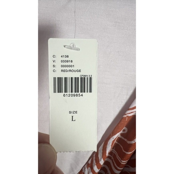 Anthropologie Bodhi Faux Wrap Cropped Red Full Wrap Blouse Top Large NEW - Picture 8 of 10